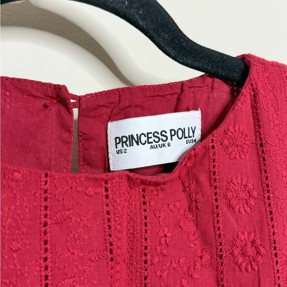 Princess Polly Cosie Mini Dress Red - Picture 4 of 5